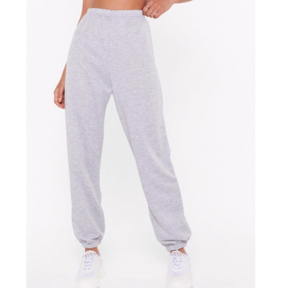nasty gal white joggers